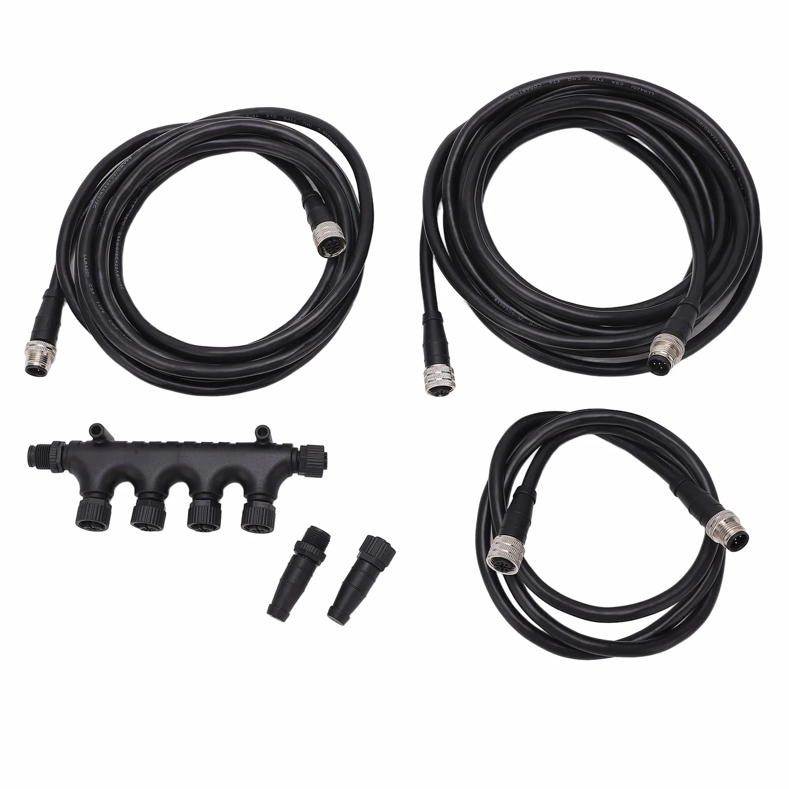 Tbest Ship Yacht Parts Marine Nmea 2000 Kit de Inicio Conector de Cable Combinación de Terminación Abs a Prueba de Herrumbre Universal