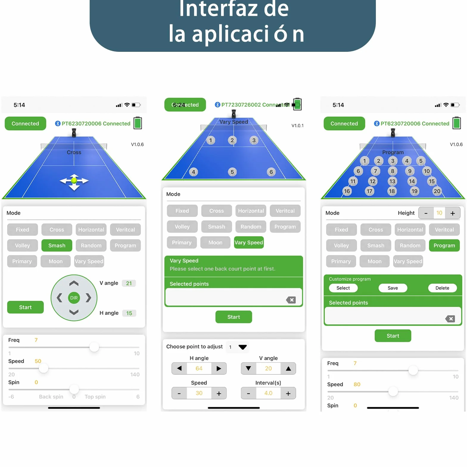 Genérico PT-Smart Pro-Máquina Lanzadora de Pelotas de Tenis, Control App, Efecto Topspin Profesional, 20 Puntos Programables, 100+ Pelotas, Batería 4-6h
