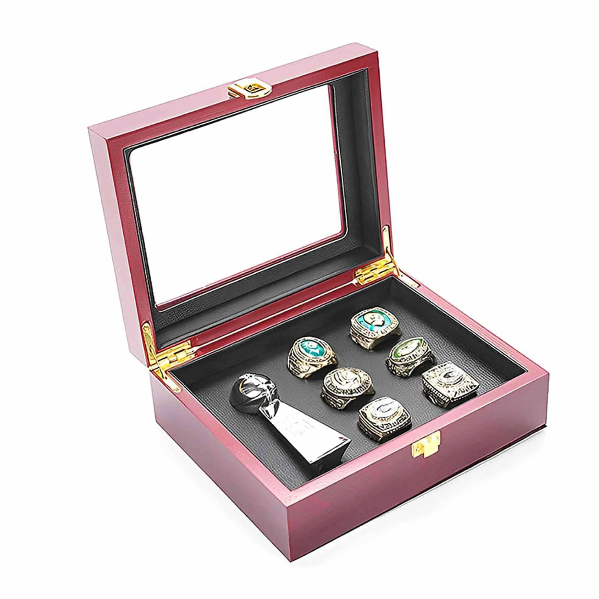 Conjuntos de Anillos de Campeonato de los Green Bay Packers Anillo de campeón de Rugby Super Bowl FFL Recuerdos coleccionables Regalos para Padres de Hombres Vaqueros