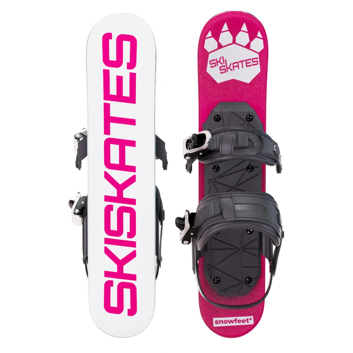 Skiskates - Mini esquí corto | 44 cm | Patines para nieve | Skating Skis Snowblades Skiboards | Patines de hielo para nieve | Esquís más cortos de la historia
