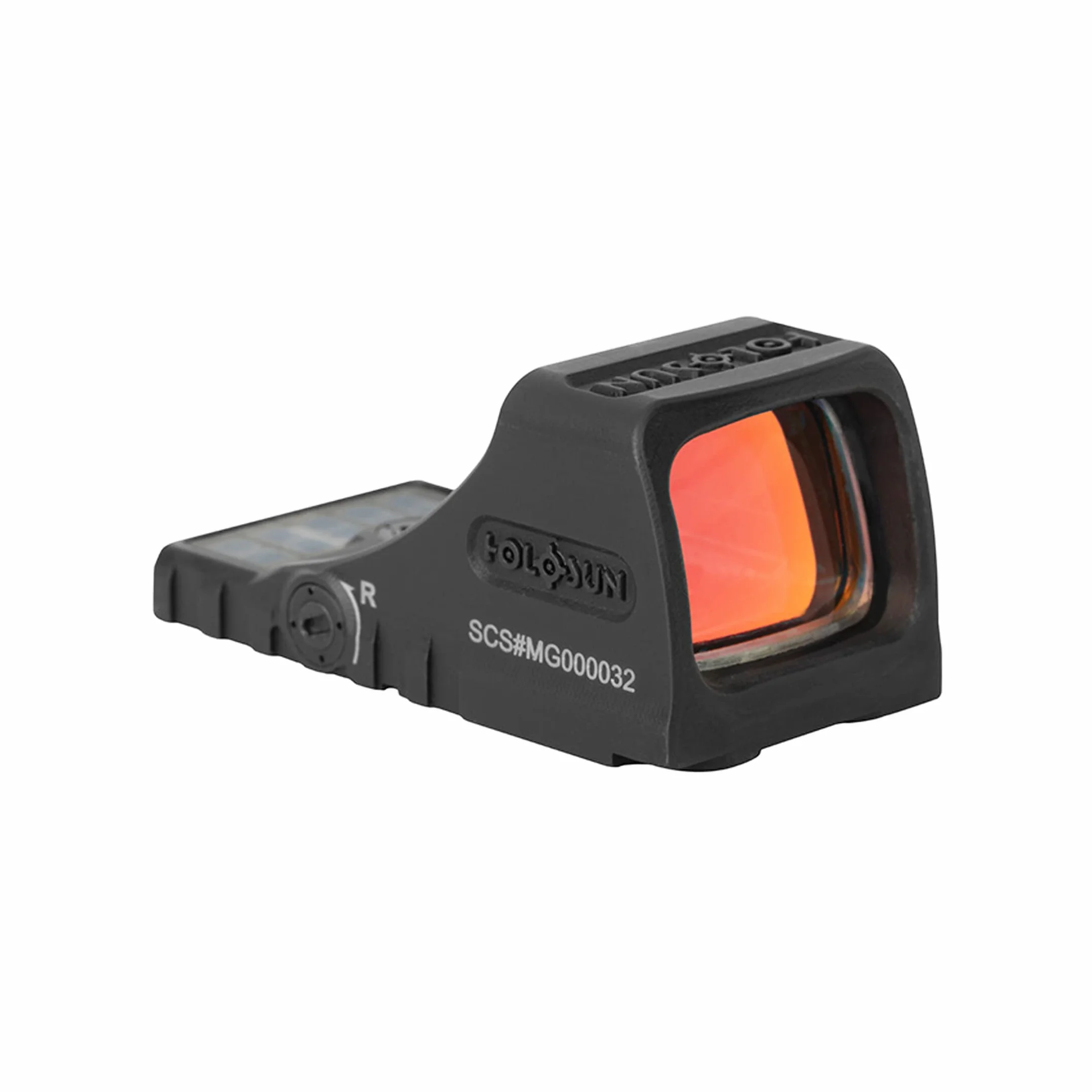 Holosun SCS-MOS-GR 70154184 - Visera reflectante abierta + punto 2MOA intercambiable, panel solar circular 32MOA, color negro, caza, tiro deportivo, airsoft