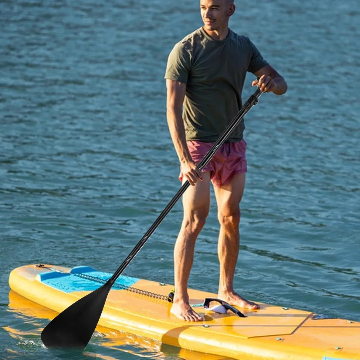 Paleta De Paddle Surf - Pala Telescópica Ergonómica,Herramienta de Remo Portátil y Accesorios para Canoa, Suministros Deportivos para Pesca Diaria, Surf, Actividades Marinas, Principiantes,