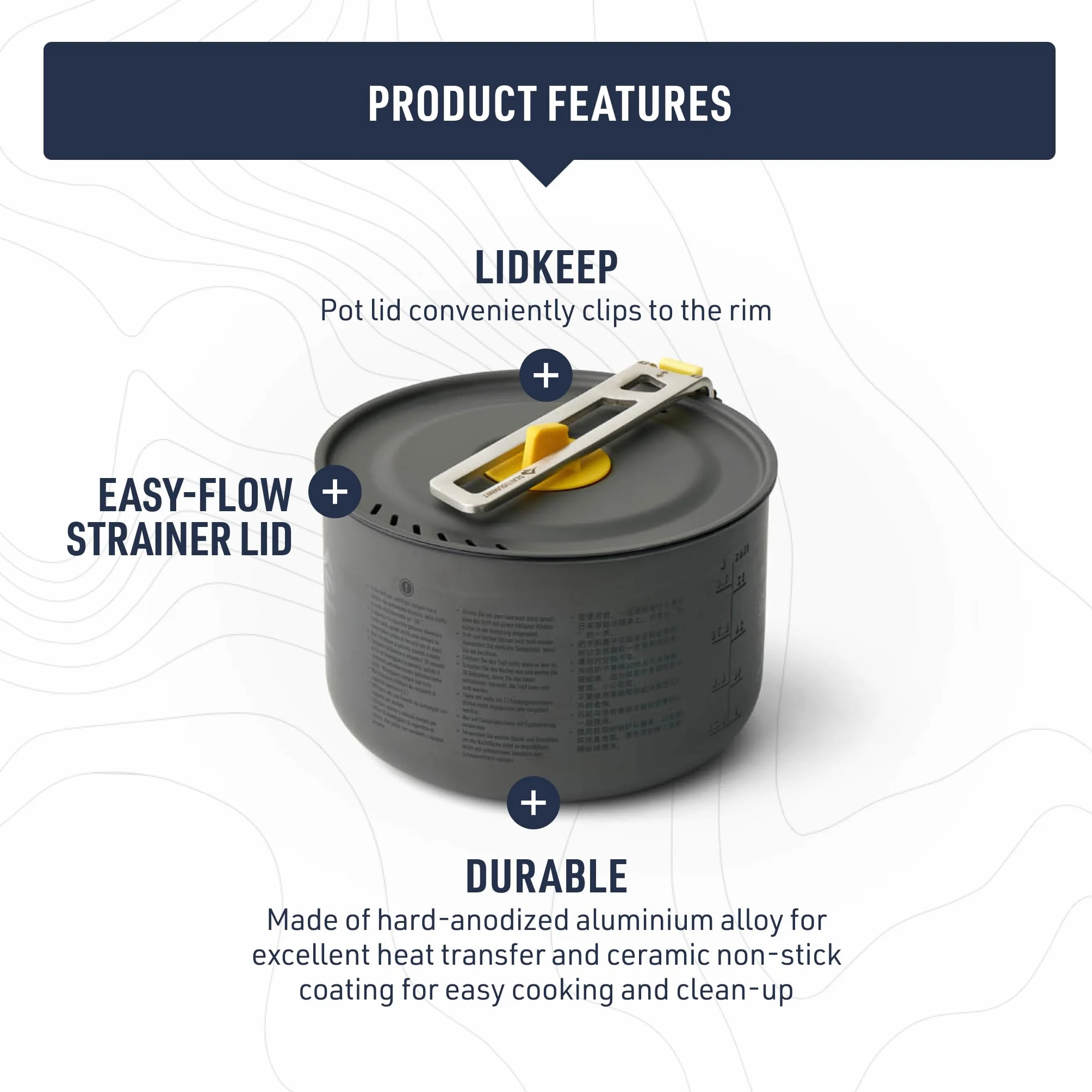 Sea to Summit Frontier - Olla de cocina ultraligera para camping, 2 litros, ACK027011-391702