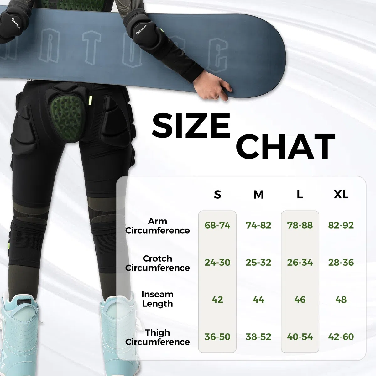 Pantalones Cortos de Protección de Cadera, Coxis con Acolchados para Snowboard, Patinaje y Esquí para Hombres y Mujeres, Ropa Deportiva Resistente a los Impactos al Aire Libre