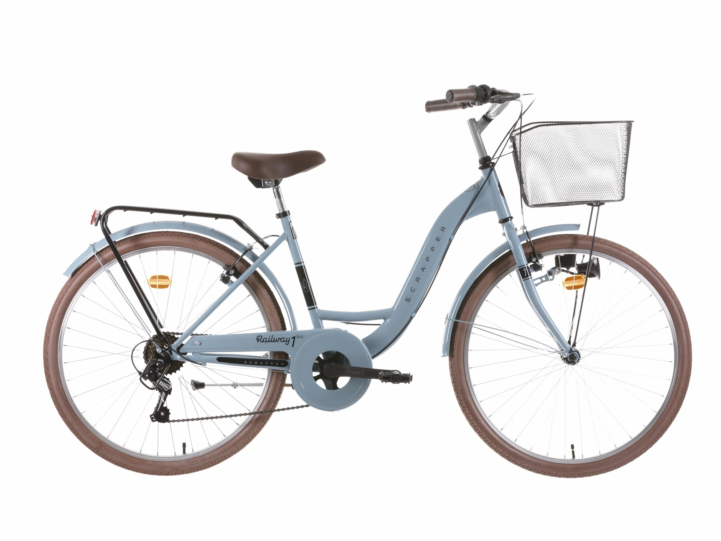 A.T.L.A.S. Bicicleta Ciudad 26'' Scrapper Railway 1 LTD Vintage Talla M Equipado con 6 velocidades y Equipo Completo de la Ciudad
