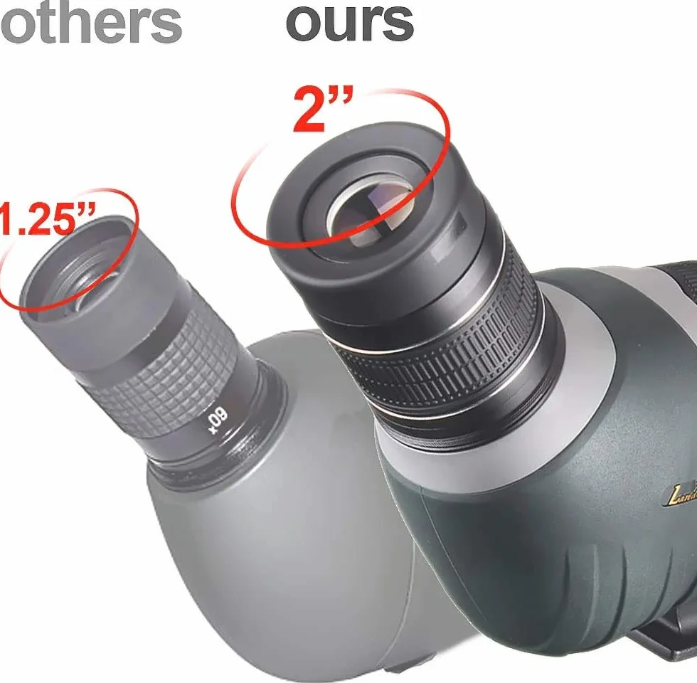 Landove Telescopio impermeable para observación de aves, tiro con arco, actividades al aire libre, con trípode y adaptador de Digiscoping, obtén la belleza en la pantalla