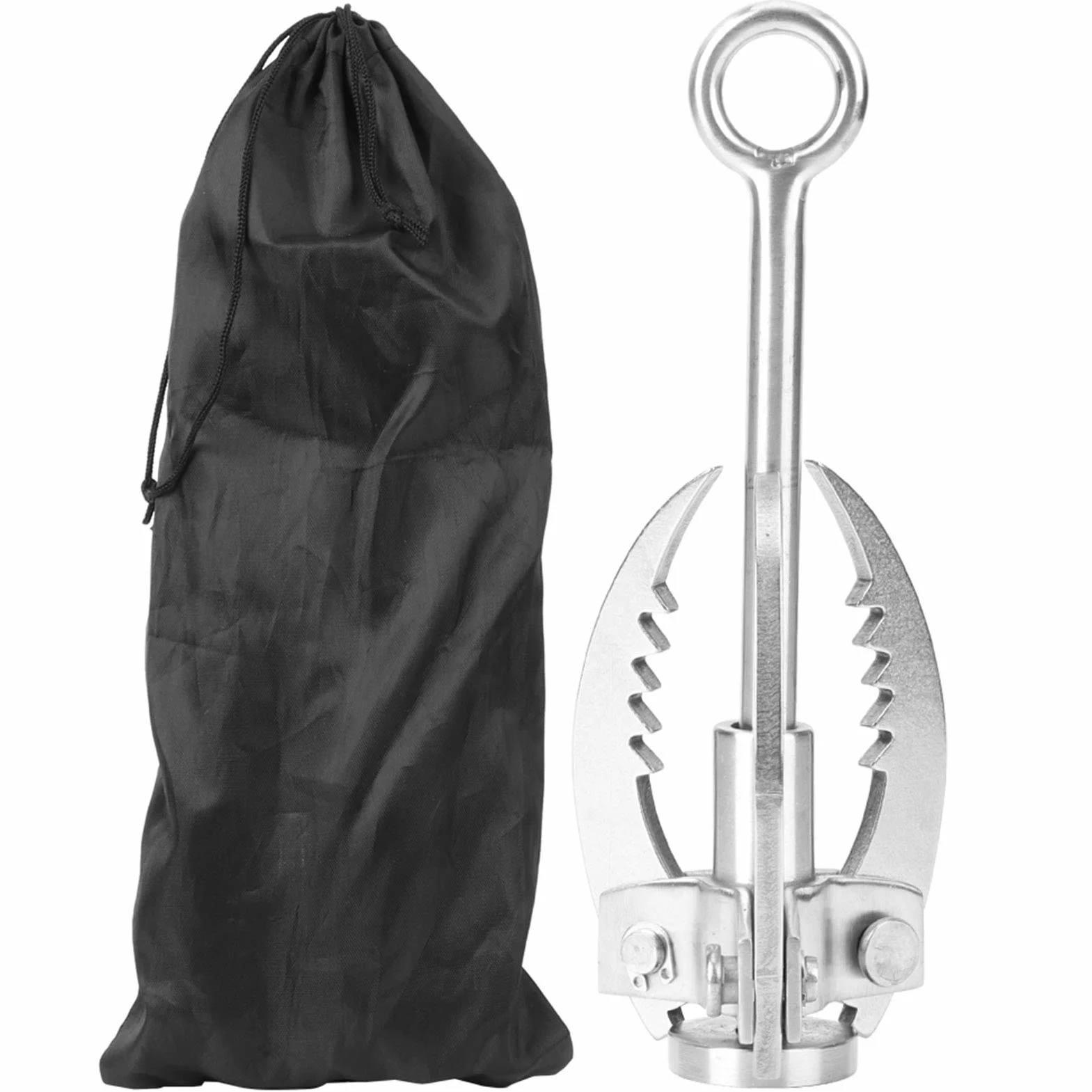 Gancho de Agarre,Acero Inoxidable 3 Garras Plegable para Supervivencia al Aire Escalada Montañismo Aventura
