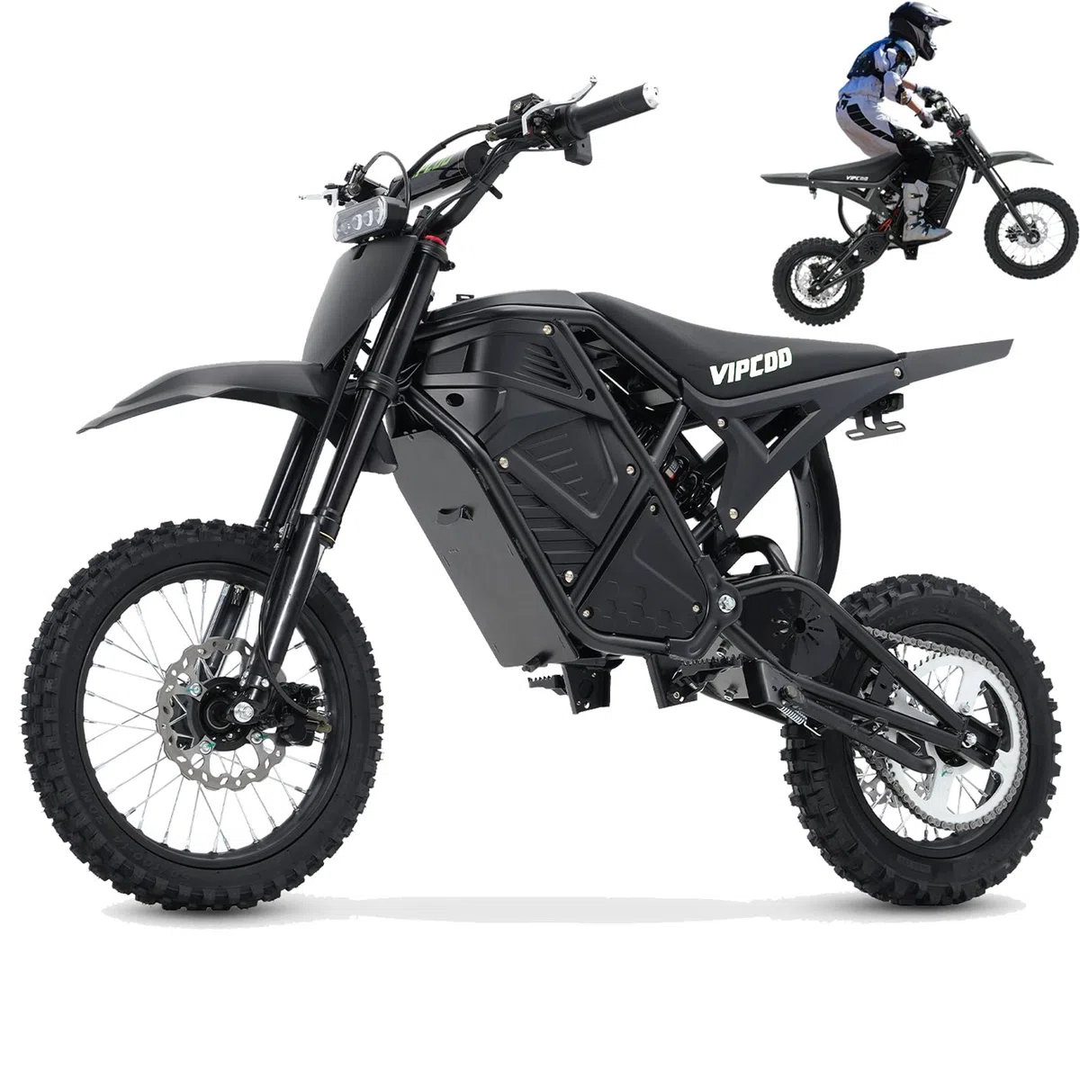 iENYRID Bicicleta electrica Batería 48V23AH,Autonomía 40-70km,VIPCOO H3 Moto Cross Eléctrica para Adolescentes/Adultos,Frenos Hidráulicos Dobles y Suspensión Total,Edad Recomendada ≥13