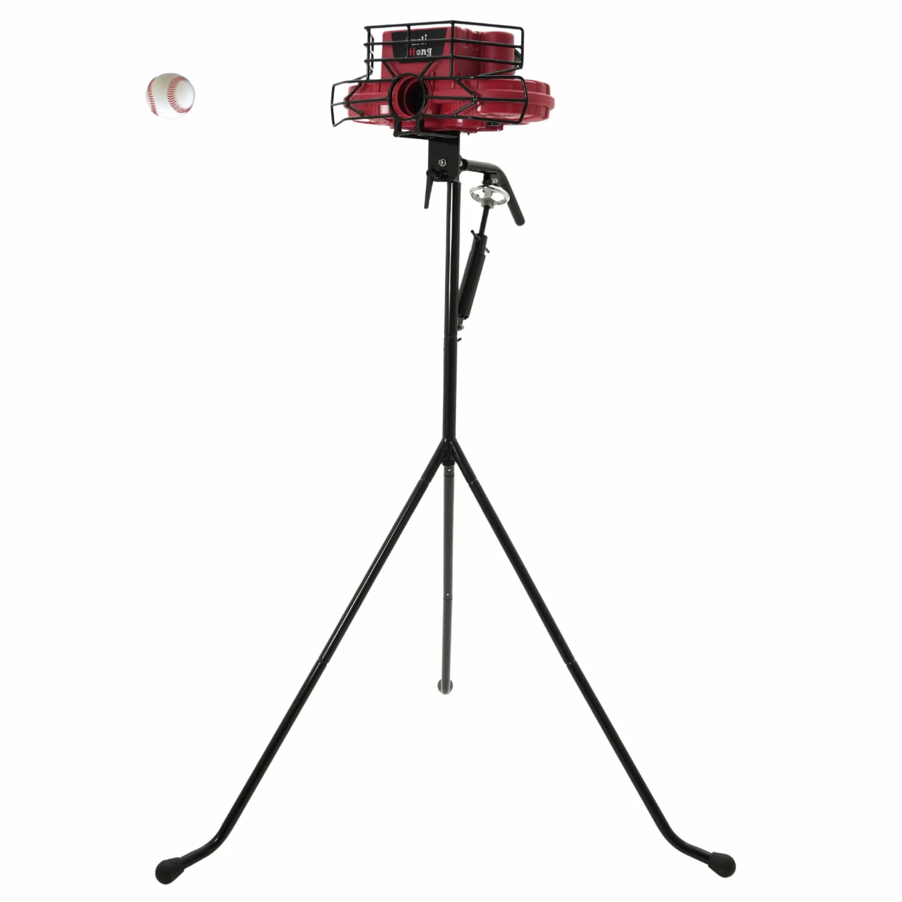 Furlihong 737BHA Lanzadora 2 en 1 para Béisbol y Críquet – Ángulo y Velocidad Ajustables, Ruedas Dobles, 30–95 mph, Lanza Varios Tipos de Pitches, Incluye 3 Pelotas