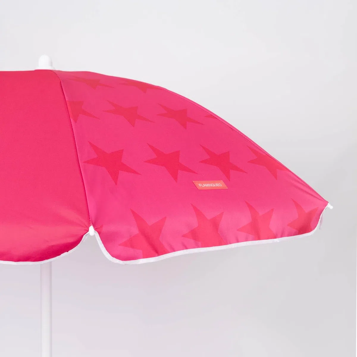 Flamingueo Sombrilla Playa Grande 210x160cm - Parasol con Protección Solar UPF50+ para Playa, Jardín y Piscina - Con Bolsa Transporte - Orientación y Altura Regulable - Fucsia