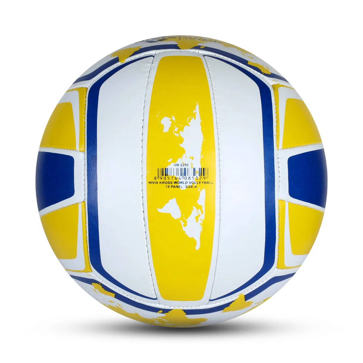 Nivia Rubber Kross World Voleibol (4, Amarillo/Azul)