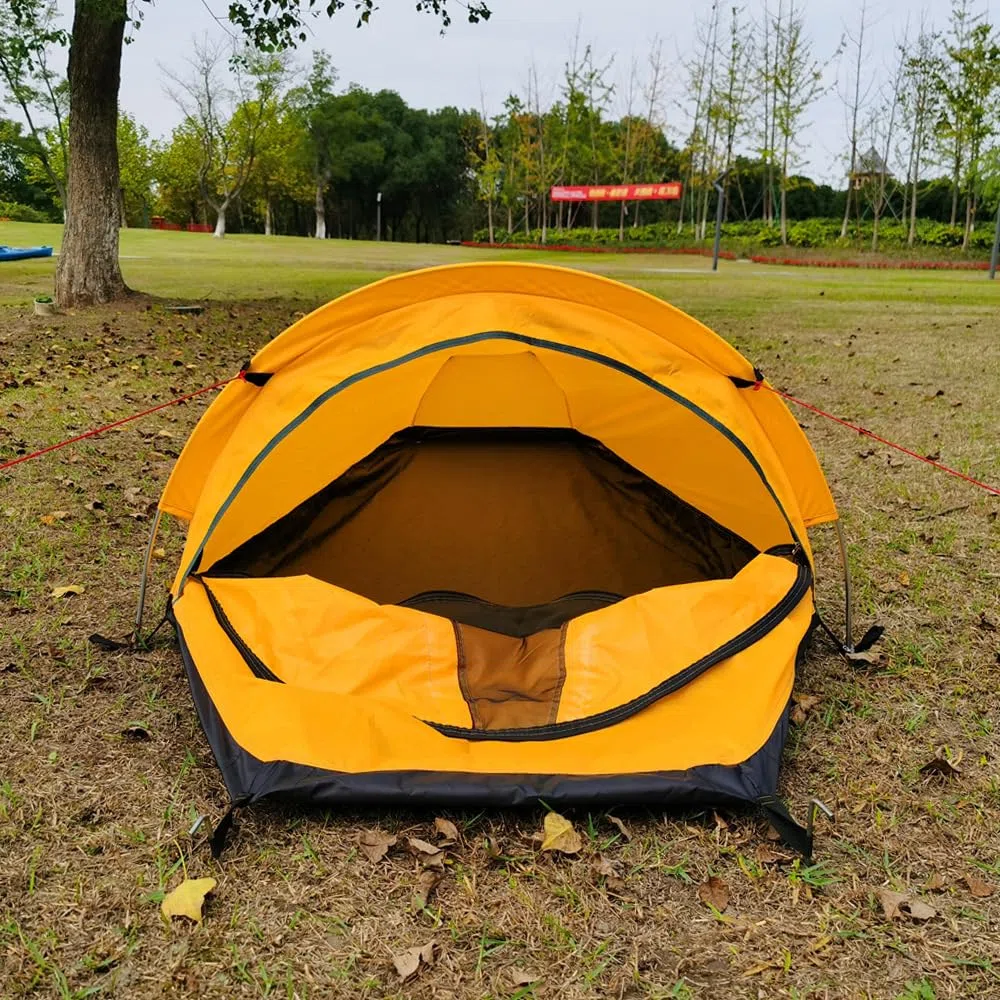 Tienda de senderismo para 1 persona, carpa vivac portátil con bolsa de transporte, tienda impermeable ultraligera, bolsa vivac, tienda de trekking, senderismo, montañismo, camping, escalada y viajes