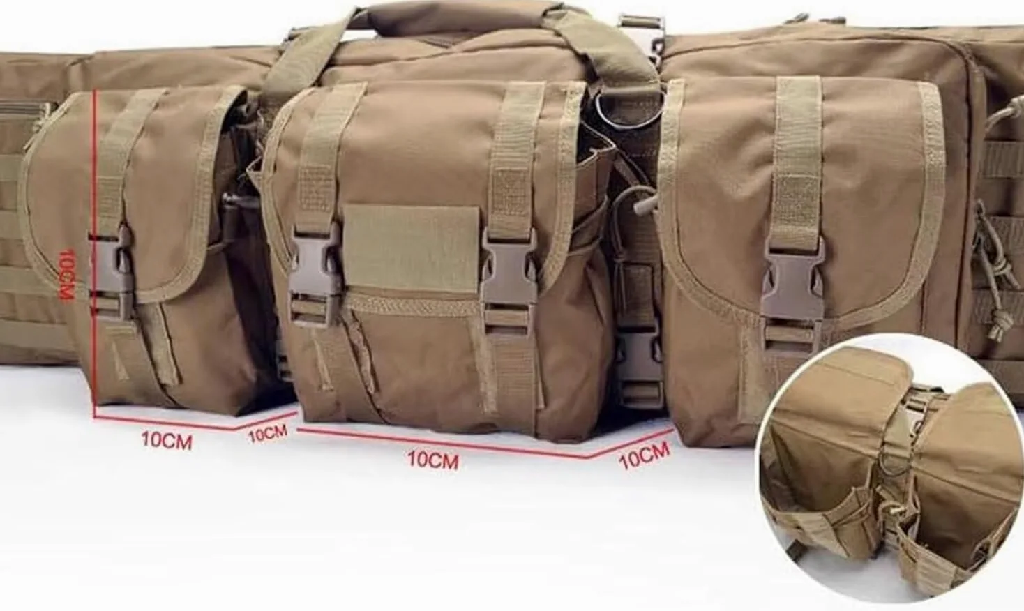 Genérico Caza Táctica Rifle Gun Case Airsoft Gun Bag al Aire Libre Militar de Tiro de Francotirador Pistola de Transporte Mochila de Protección
