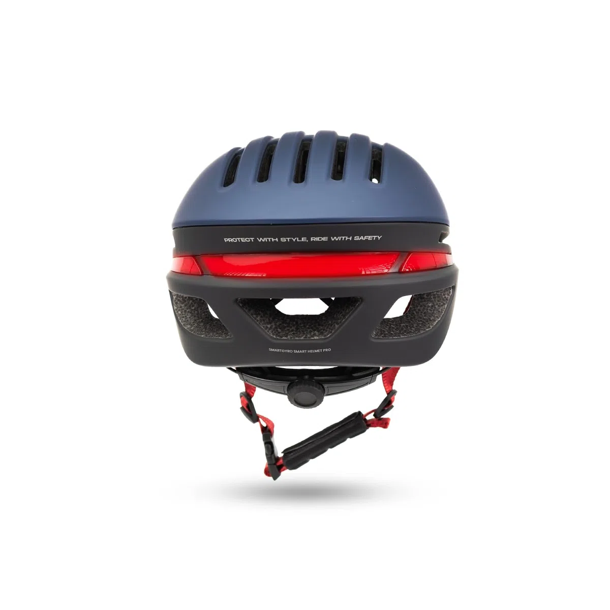 smartGyro Casco Inteligente - Smart Helmet 2 Blue con luz de Frenado Automática, Tamaño M/L, EPS + PC, Visera Delantera, Batería, Leds Delanteros y Traseros, Color Azul