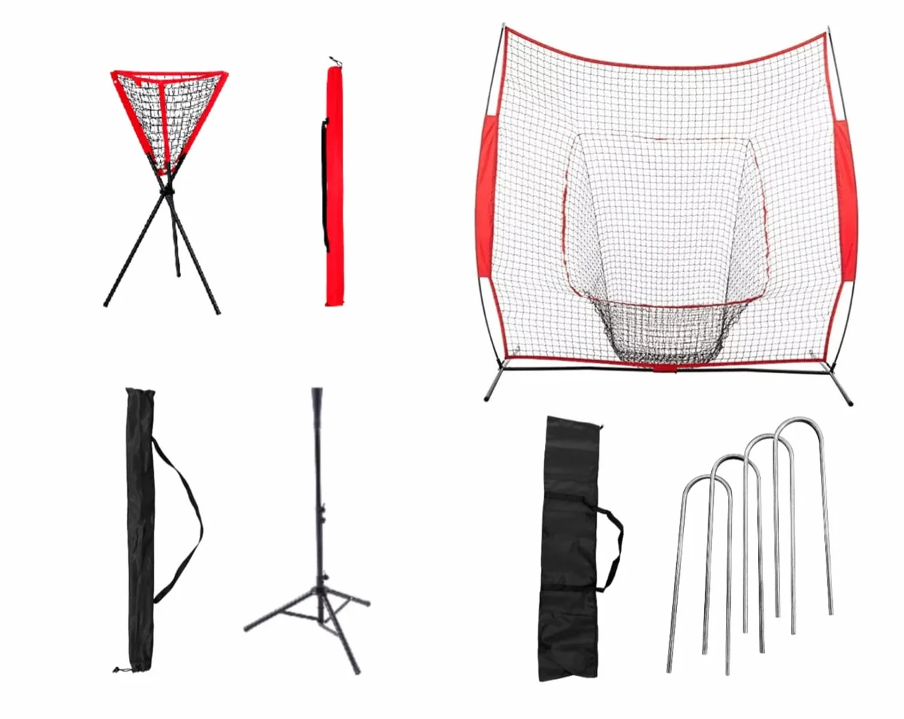 BNB-03 Kit de red de béisbol + camiseta de bateo + red portadora de pelotas