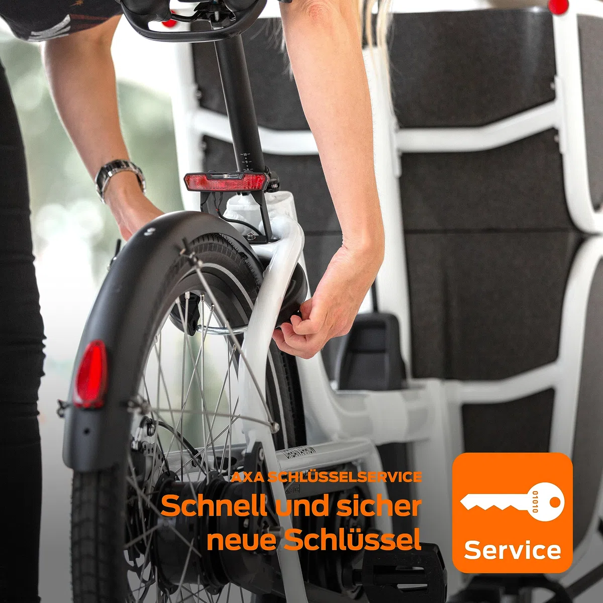 AXA Imenso Large Retractable – Candado para bicicleta – Marco – Nivel de seguridad 12 – Combinable con cerradura de embutir – 75 mm
