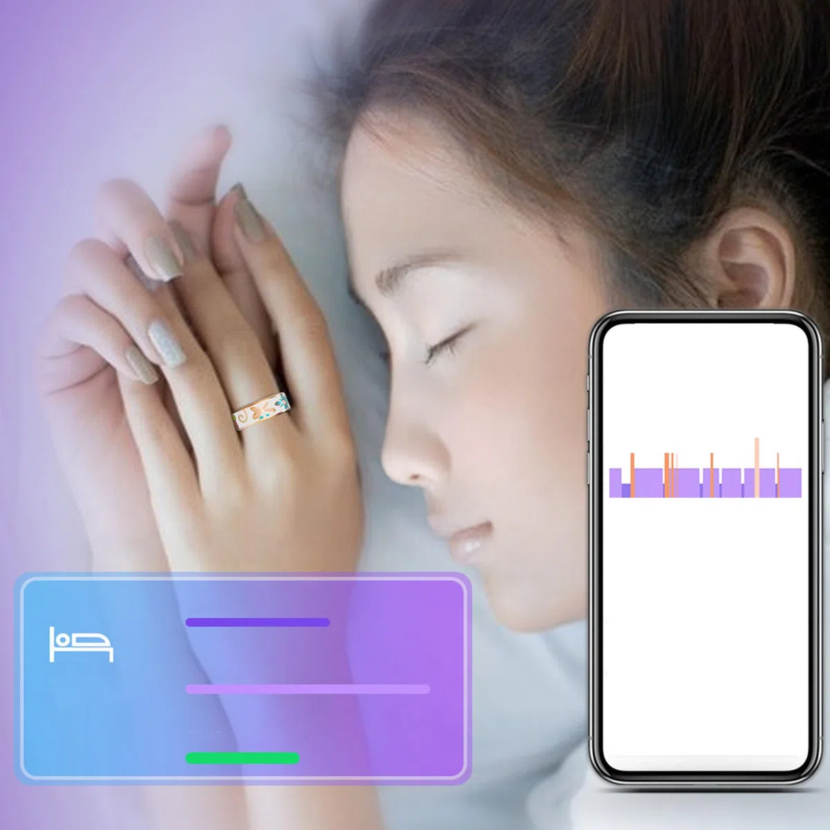 SENECESLI Anillo Inteligente, Anillo de Salud con Artesanía de Esmalte, Impermeable IP68, Admite Modos de Ejercicio Múltiples, Contado de Pasos Monitoreo (Tamaño 10 (ID 19.8 mm / 0.78in C 62.1 mm)