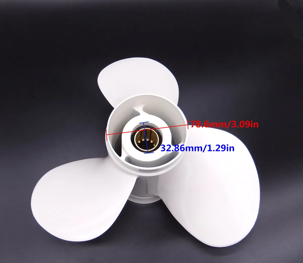 SouthMarine Barco de Motor Aleación de Aluminio 3 Cuchillas Hélice 11 1/8x13-G para Yamaha 30hp 40hp 50hp 60hp Motor Fuera de Borda 11 1/8 x 13 69W-45945-00-EL