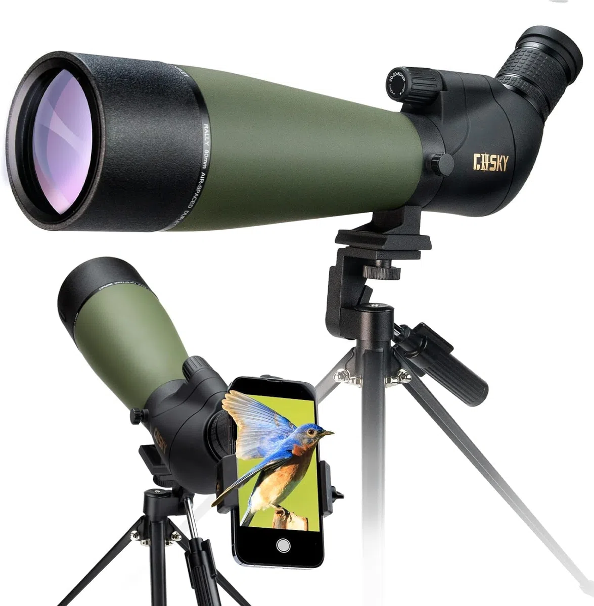 Gosky Alcance de detección en ángulo BAK4 actualizado para Tiro al Objetivo, Caza, observación de Aves, paisajes de Vida Silvestre (Adaptador de cámara Compatible con Nikon)