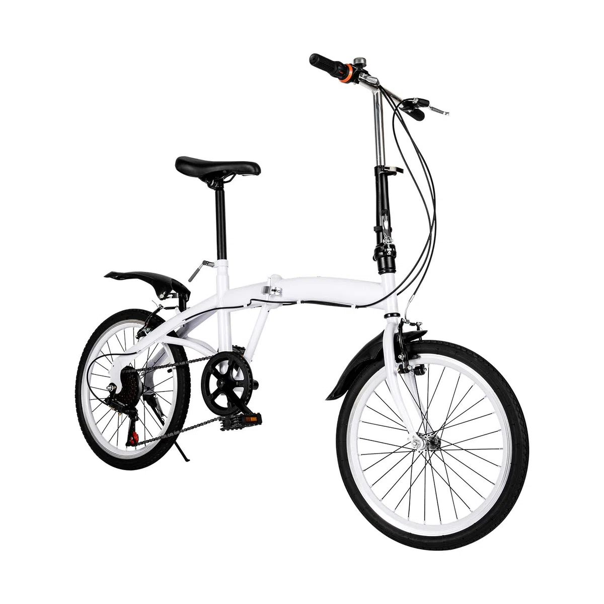 Bicicleta Plegable de 20 Pulgadas, Bicicleta Plegable de 6 Velocidades, Marco de Acero al Carbono, Adecuada para Niños y Adultos,Ligera y Compacta, 90 kg de Capacidad de Carga