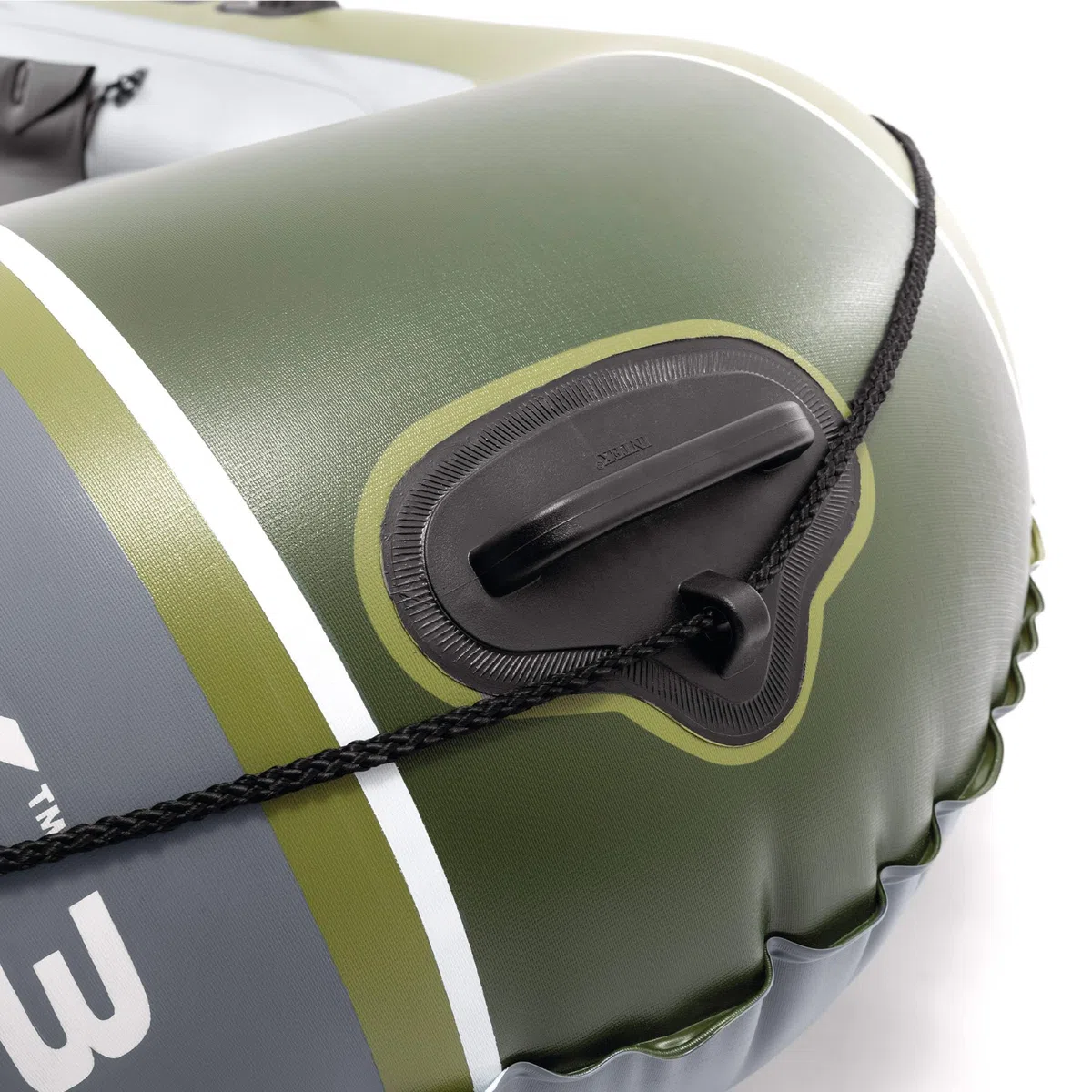 Intex Barca Hinchable, Modelo Seahawk 3, Mide 295x137x43 cm, Máx. 360 kg, para 3 Personas, Incluye remos y Asientos, Bomba de inflado, Parche reparación, 3 cámaras de Aire, Pesca o recreo (66333)