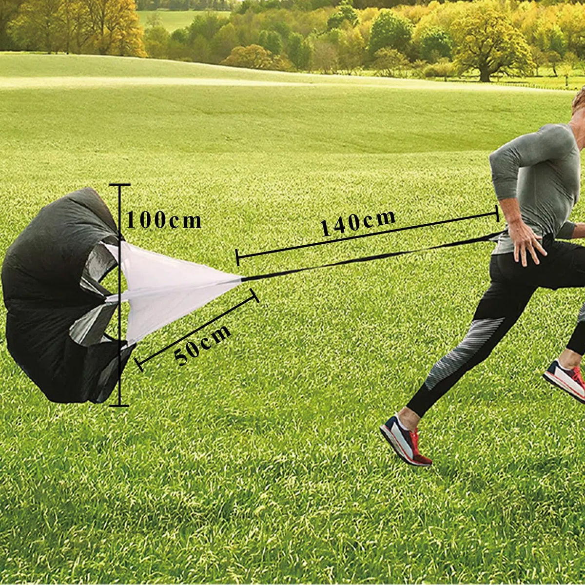 Set de Entrenamiento de Fútbol,Agility Speed Ladder,Escalera de Agilidad(6m-12Peldaños),20Cono Deportivo,20Conos Entrenamiento,1Paracaídas de Resistencia,4 Clavos Metálicos y Bolsa
