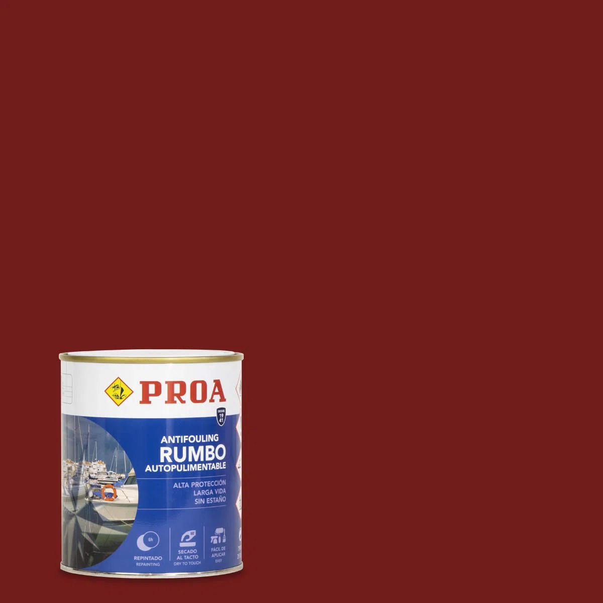 Patente autopulimentable APM. Antifouling. Proa. Rojo Óxido. 4 L.