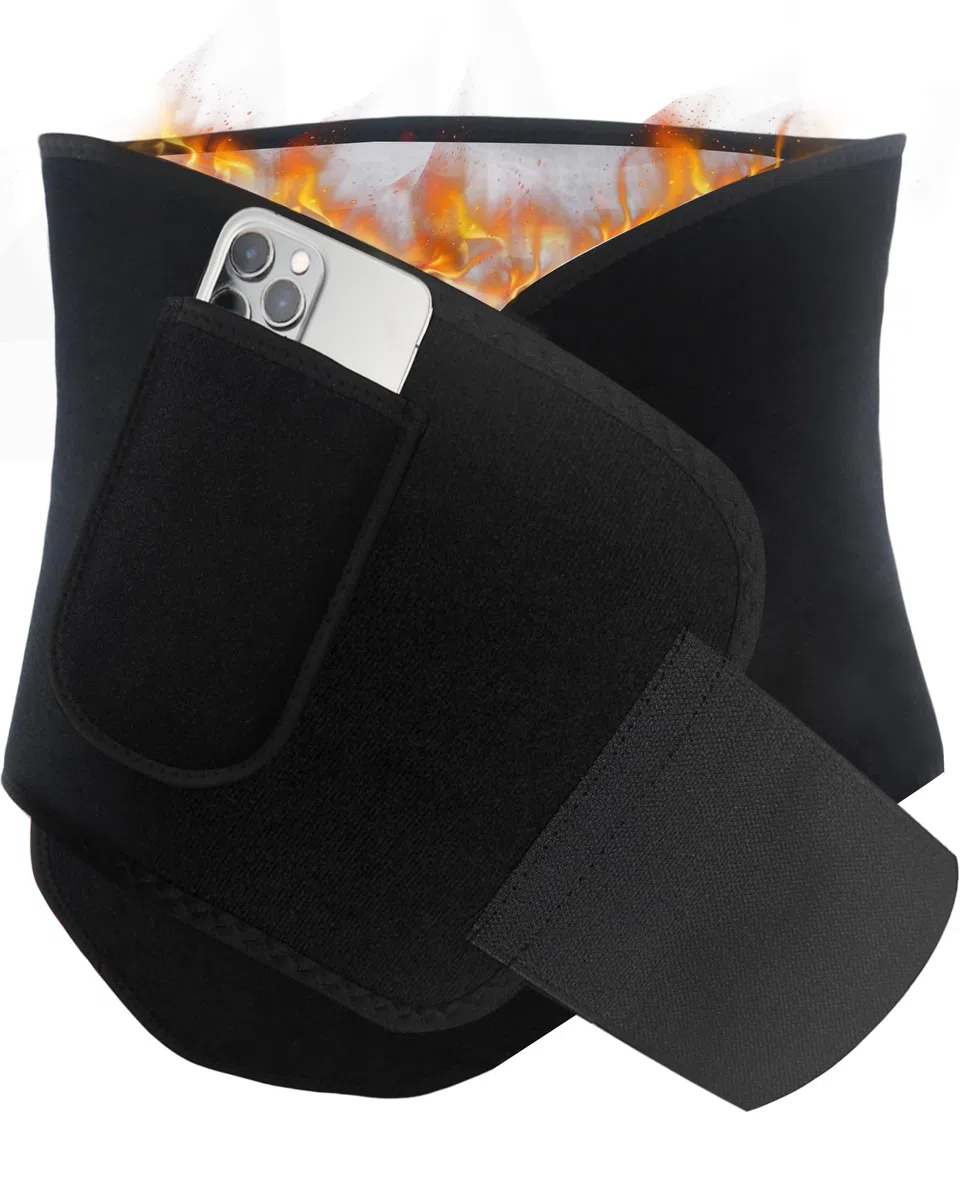 Faja Reductora Mujer y Hombre,Cintura Entrenador,Faja para Gimnasio de Neopreno,Cinturón Lumbar Abdominal de Ayuda para Sudar y Hacer Deporte