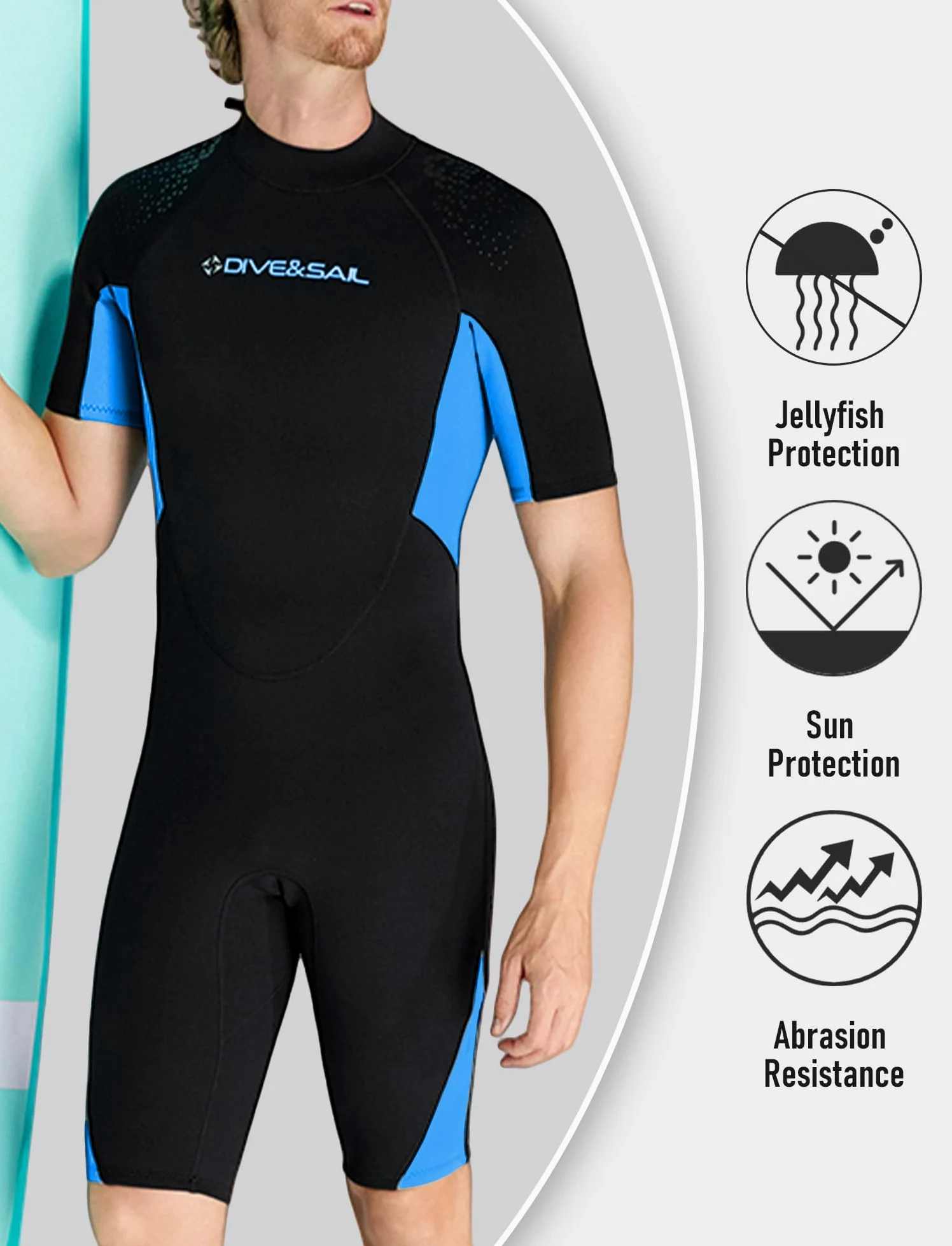 Ropa de buceo para hombre corto traje de neopreno de 1,5 mm traje de neopreno para hombre traje de baño de neopreno para hombre surf s-3xl