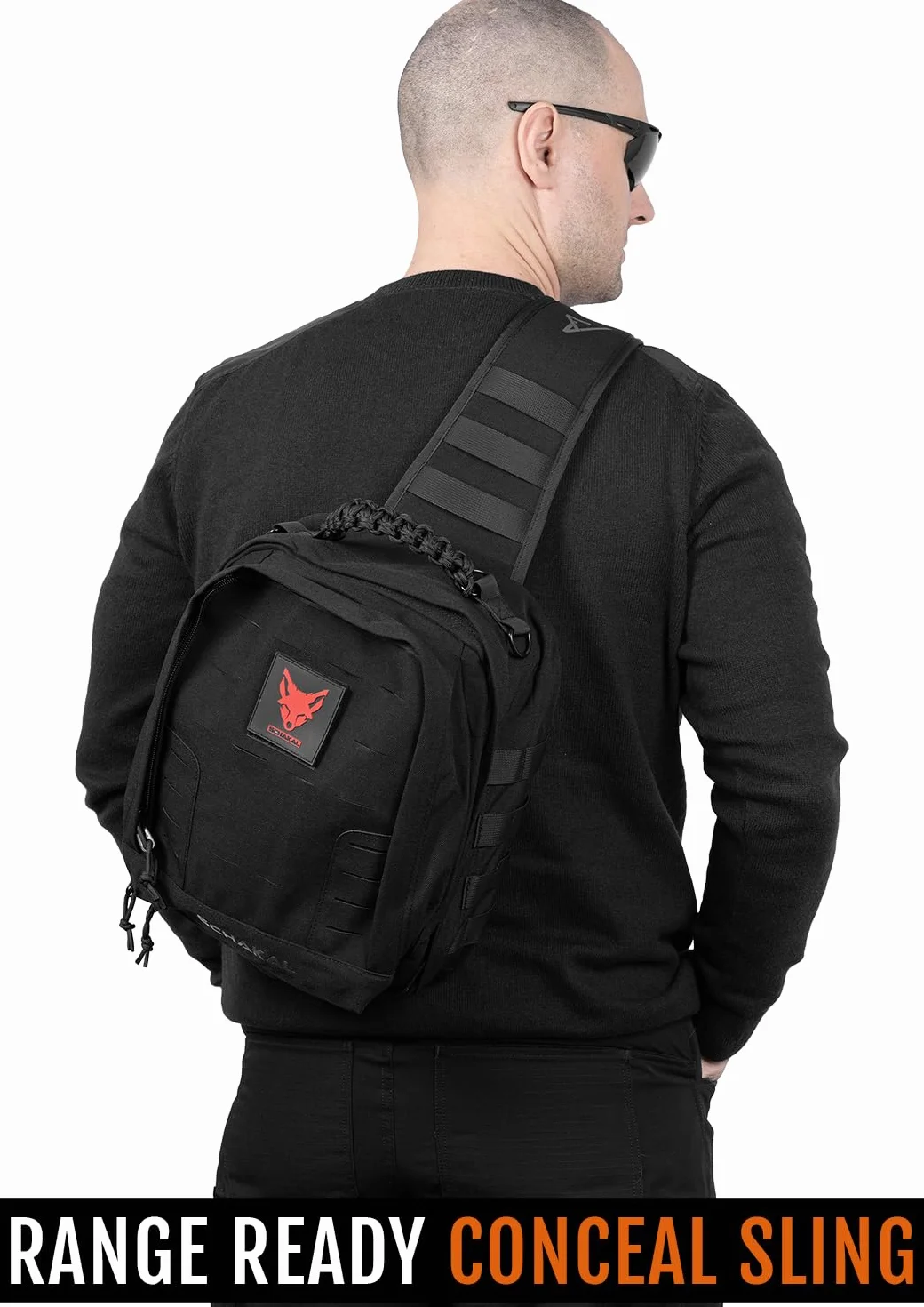 ACE Schakal Funda para Armas - Funda operativa con MOLLE para Pistola y revólver - Táctica y bloqueable Gracias al Cierre