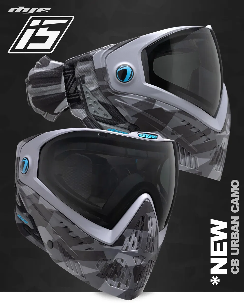 Dye i5 - Gafas de paintball - Lente térmica antivaho, correa GSR Pro, orejas formadas por compresión - Protección facial de nivel profesional