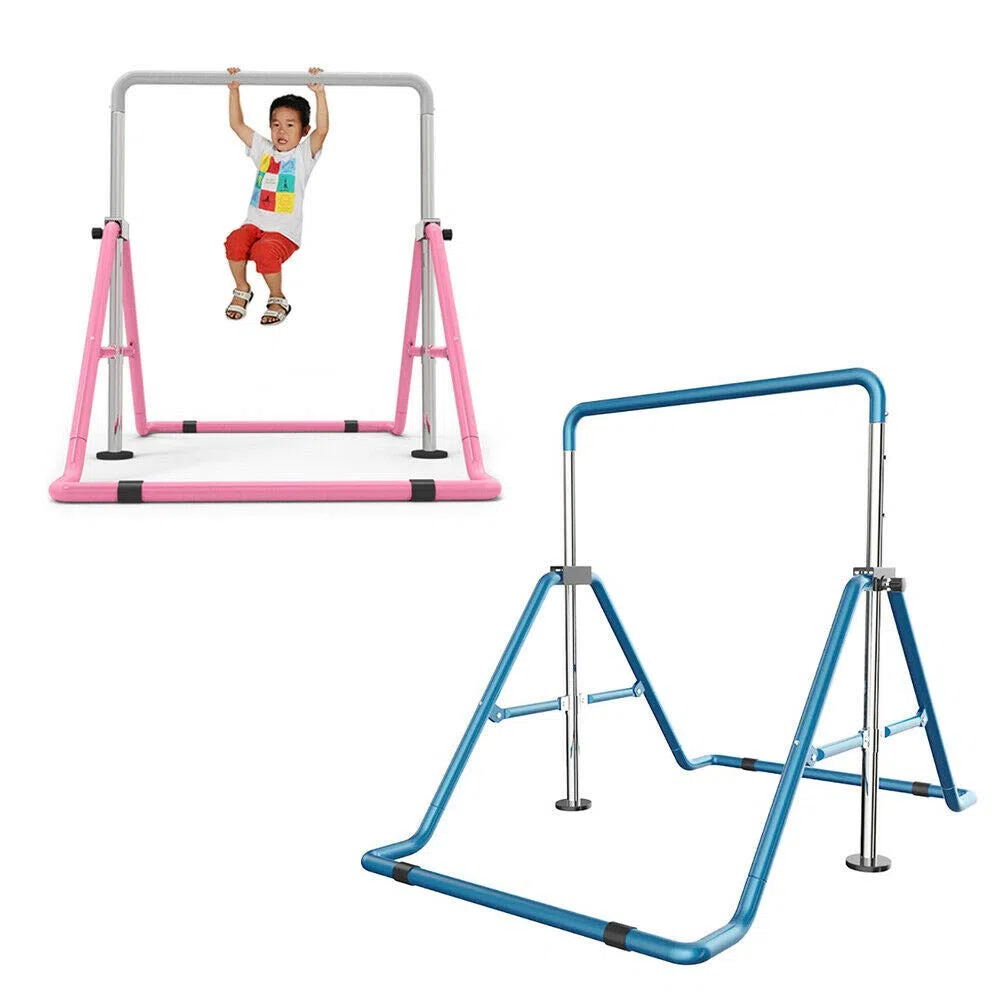 TFCFL Gimnasia Horizontal Bar Training Kids Expandable Gym Sportausrüstung Trainingsgeräte Outdoor Höhenverstellbar 129 cm, azul (azul)