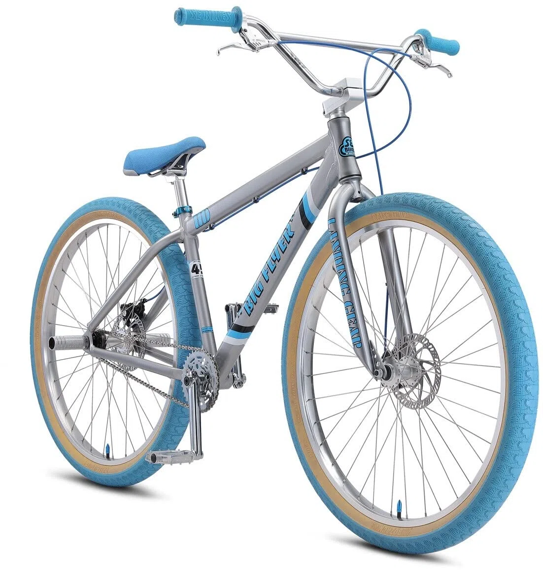 SE Bikes Big Flyer HD 29R BMX Bike (43 cm, Alta Def Plata)