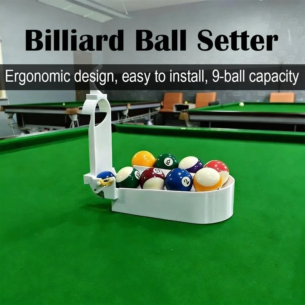 Estante de entrenamiento de billar y billar, máquina de entrenamiento manual para pelotas de billar, dispensador de punto fijo de una sola bola, mejora la precisión y el control de tacos, para