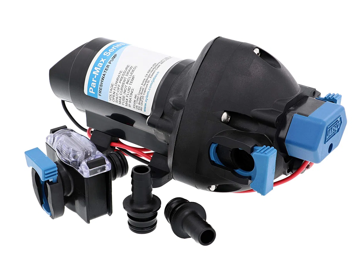 Jabsco 31395-2512-3A Par-Max 3 Bomba de suministro de agua dulce marina: 12V, 11LPM, 25 PSI