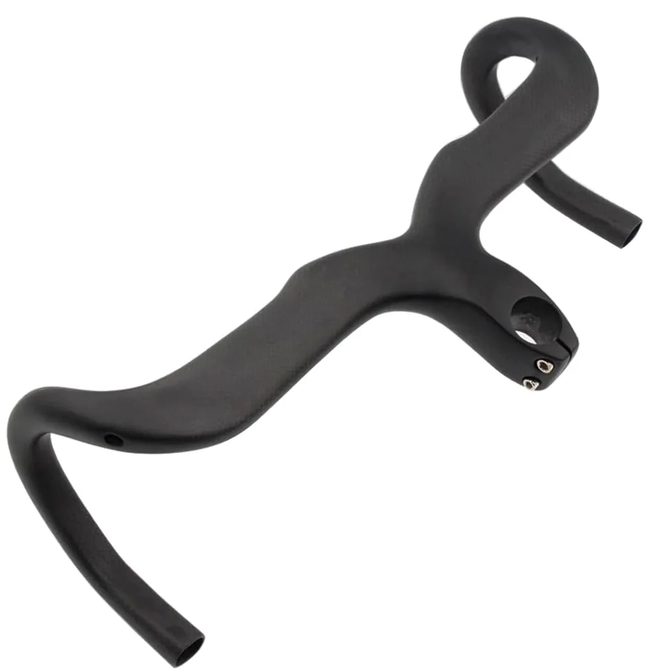RXL SL 1-1/8" Manillar de bicicleta de carreras de fibra de carbono Enrutamiento interno 3K mate 400 x 100 mm