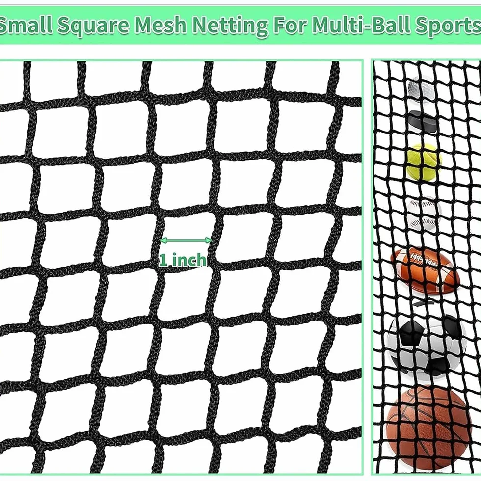 Red de Práctica Golf 3mx6m con Diana Integrada–Malla Poliéster Negro 2,54cm +10 Bolas Elásticas+4 Mosquetones–Bordes Reforzados, Instalación Rápida en Jardín|Red Entrenamiento Swing Exterior/Interior