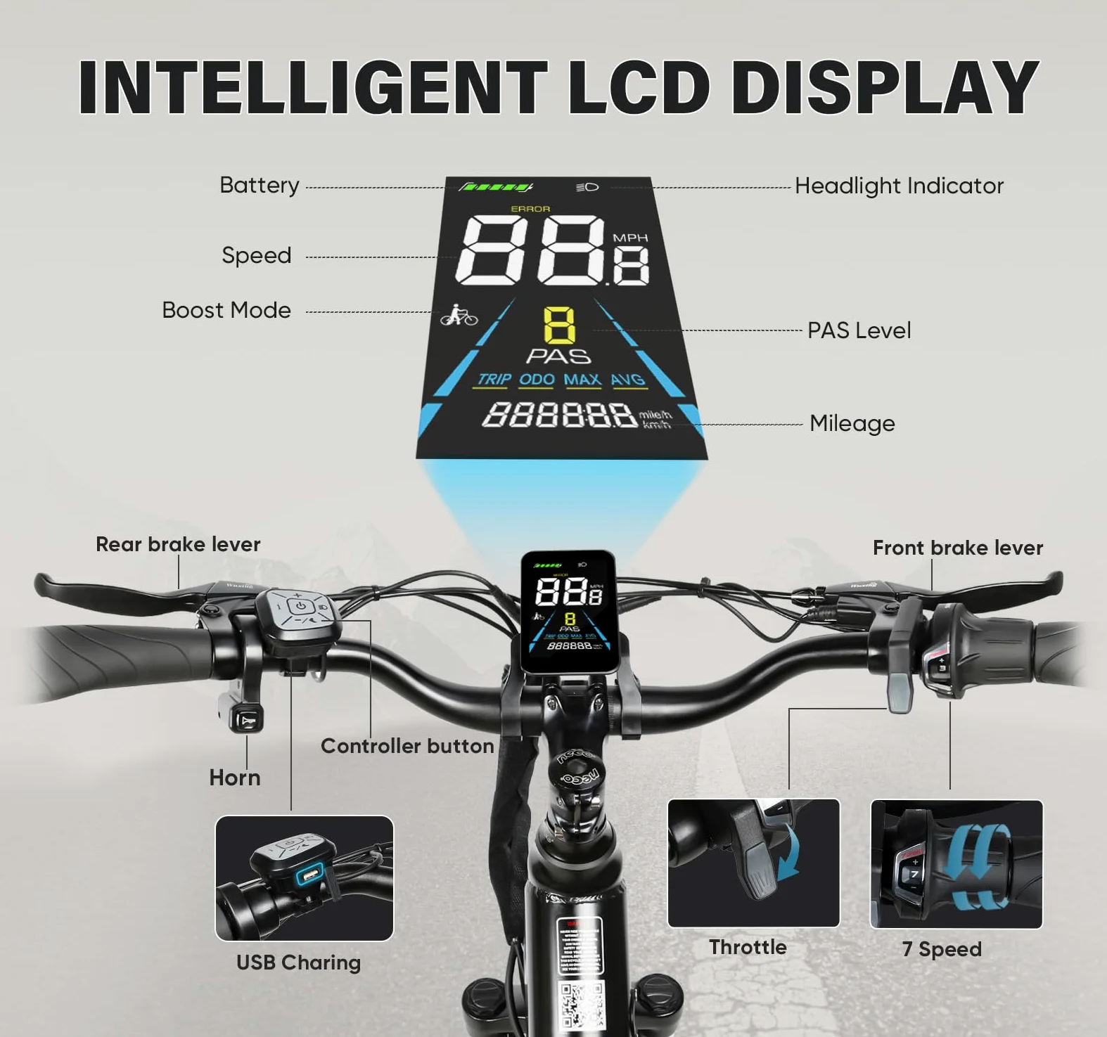 SAMEBIKE Bicicleta Eléctrica Adultos, 26'’ E-Bike con pedaleo asistido Batería 36V 15AH 150KG Carga Máxima, Bici Eléctricas de Montaña para Mujeres Hombres
