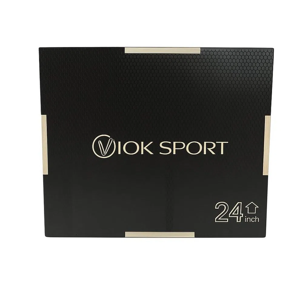 VIOK SPORT Cajón de Salto Pliométrico Negro – para Entrenamiento Funcional, Cross Training y Fitness