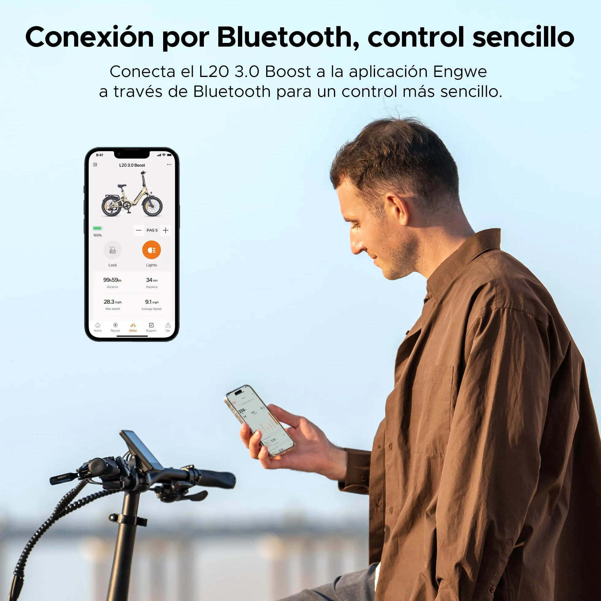 ENGWE L20 3.0 Boost Bicicleta eléctrica, batería de 48 V y 13,5 Ah, hasta 135 km, Sensor de par y Frenos hidráulicos, neumáticos 20x3,0, compatibilidad con aplicación