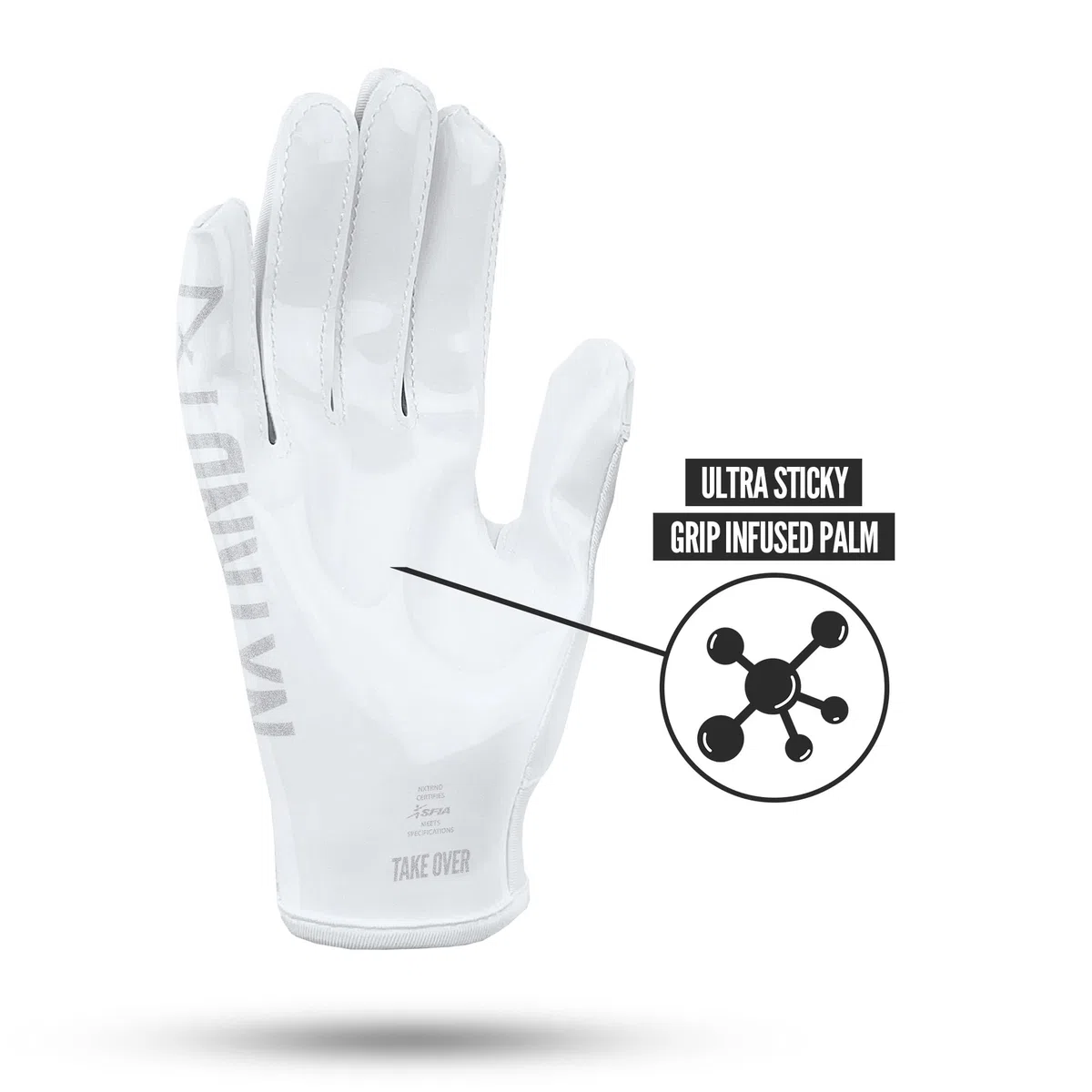Nxtrnd G1 Pro - Guantes de fútbol para hombres y jóvenes (blanco, talla M)