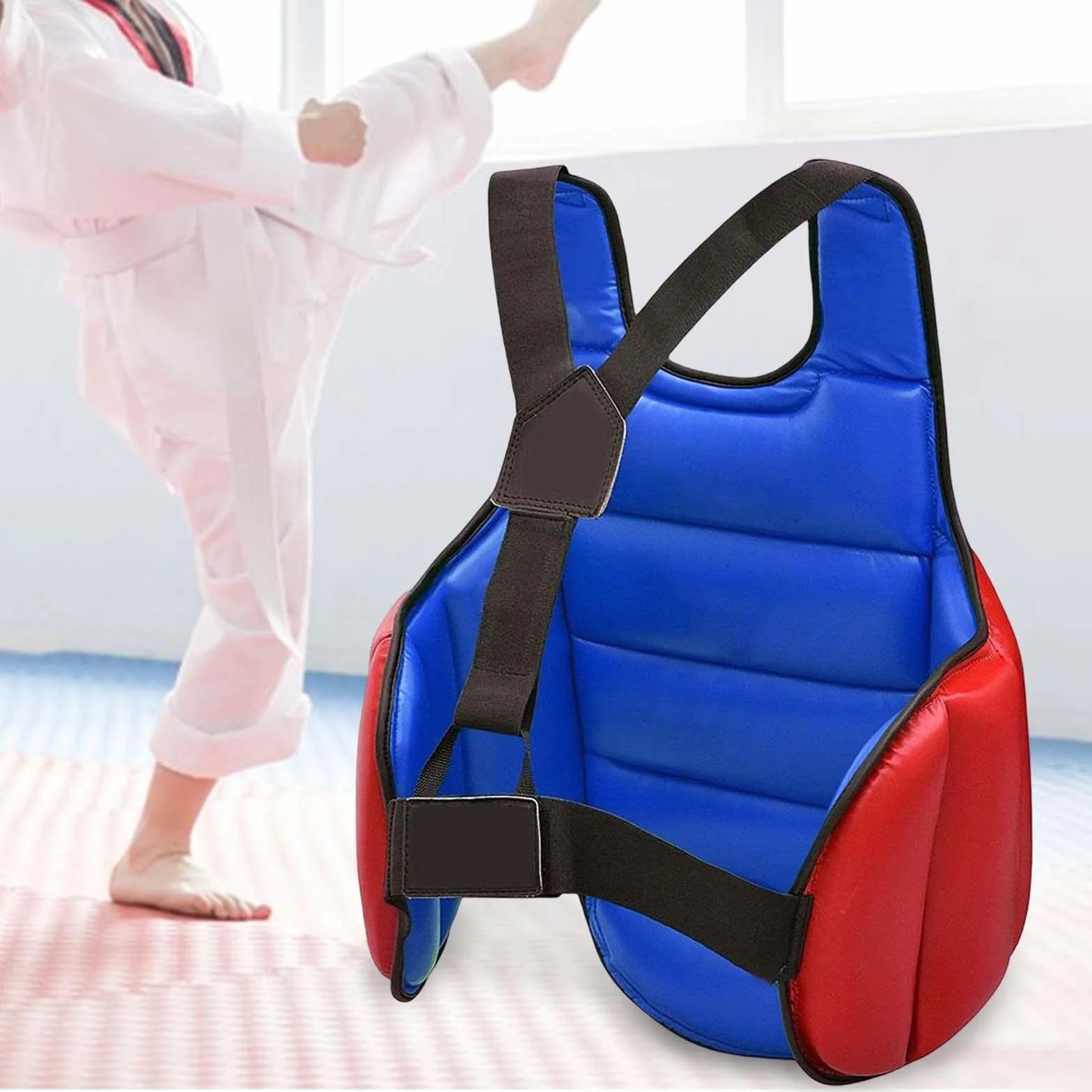 Chaleco Protector Reversible para Taekwondo, con Ajuste de Costillas, para MMA, Boxeo, Karate, Pecho, Unisex Y Niños. Artes Marciales.