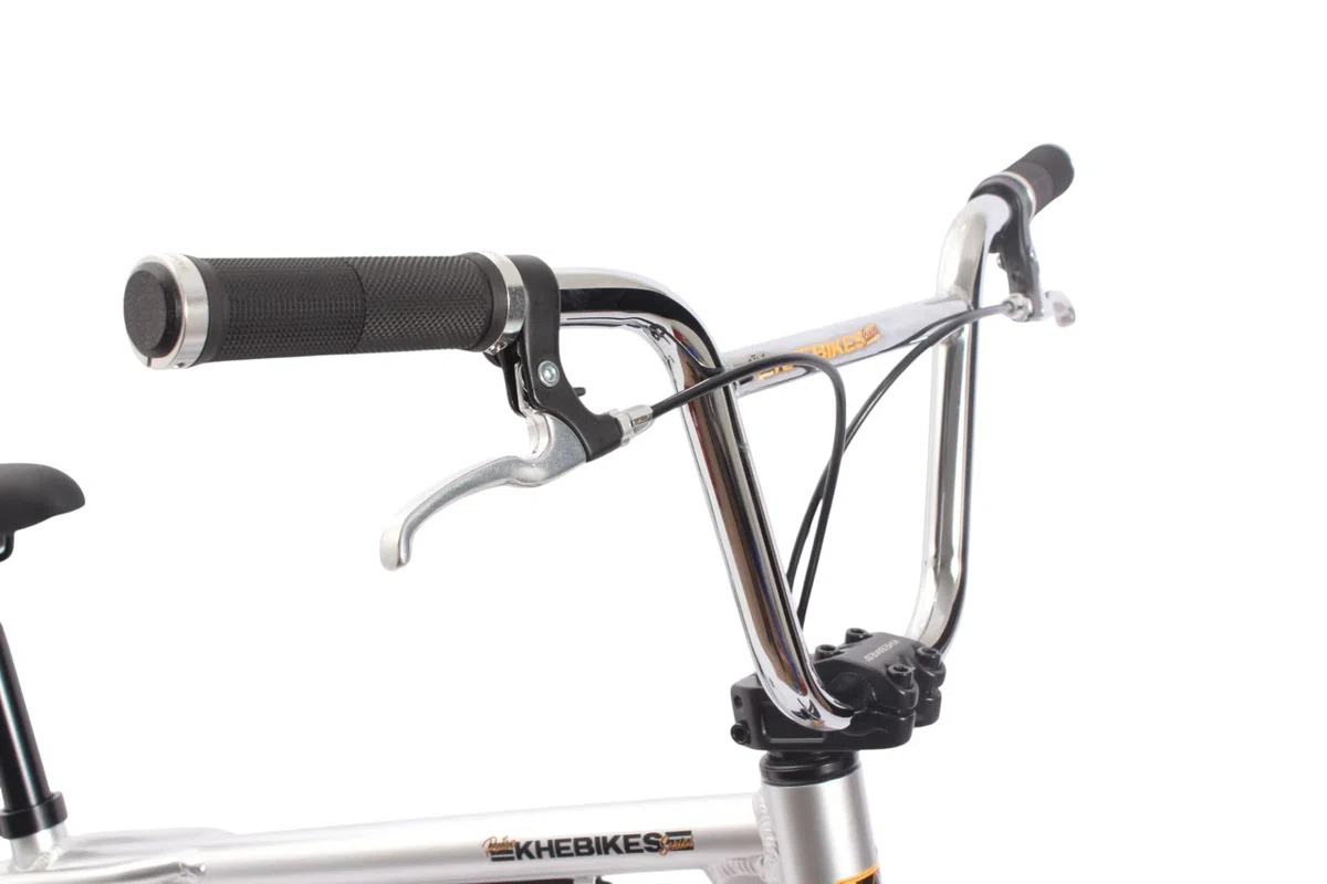 KHE Tricky AL 20 pulgadas BMX Bike – Marco de aluminio – Affix Rotor – 2 x frenos U – Pegs – 10,9 kg – Flatland Park Freestyle – para niños y adultos – Modelo 2025 – Cromo/Negro