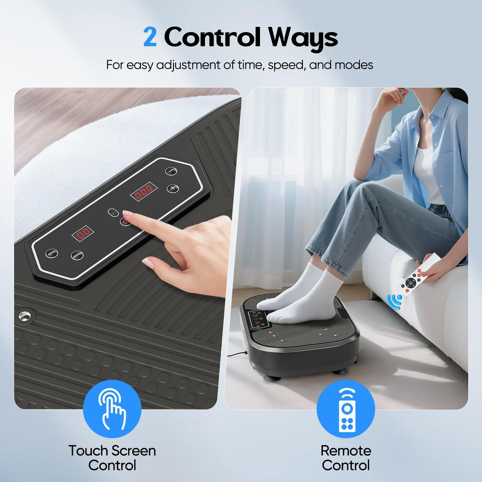 Plataforma Vibratoria, 120 Velocidades Plataforma Vibración Muscular para Musculación y Moldeado,Altavoz Bluetooth y Bandas Elásticas Fitness en Casa para Quemar Grasa y Adelgazar