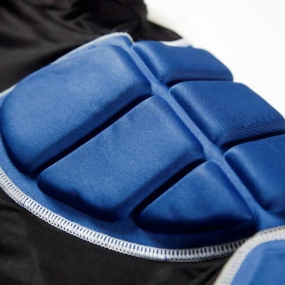 Hombrera de Rugby Profesional para Hombres - Hombrera Rugby Vulcano – Protección de Rugby Acolchada - Categorías Masculinas - Modelo Vulcano Azul/Negro