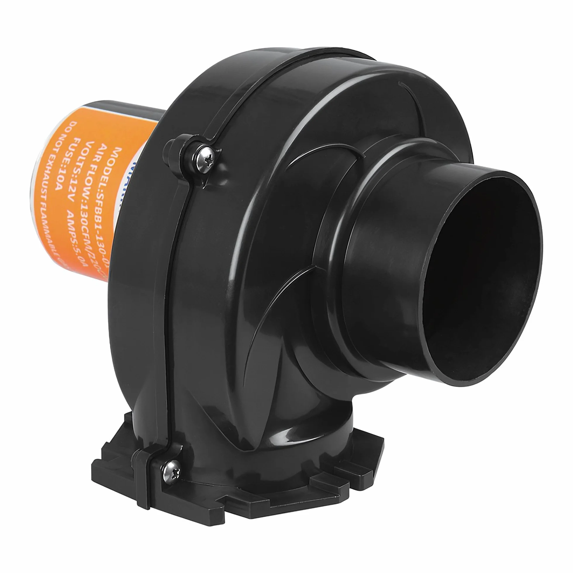 Seaflo In Line Bilge Air Blower 130CFM Boat Black Ventilation Marine 12V 2.5AMP by SEAFLO