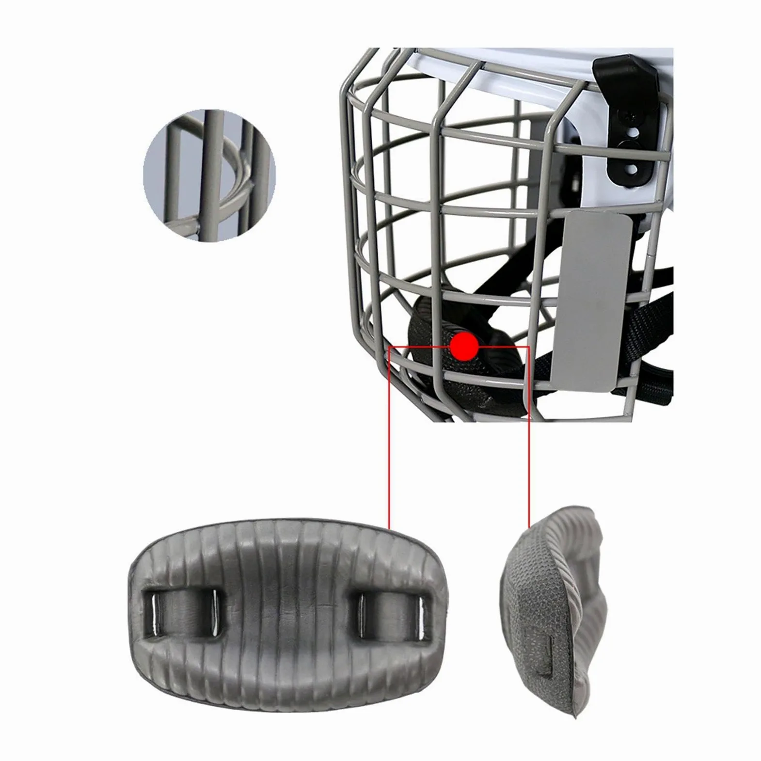 Harilla Casco de Hockey, Casco para Patín de Ruedas Profesional con Correa para La Barbilla, Casco para Patinar sobre Hielo para Práctica de Hockey en Tierras