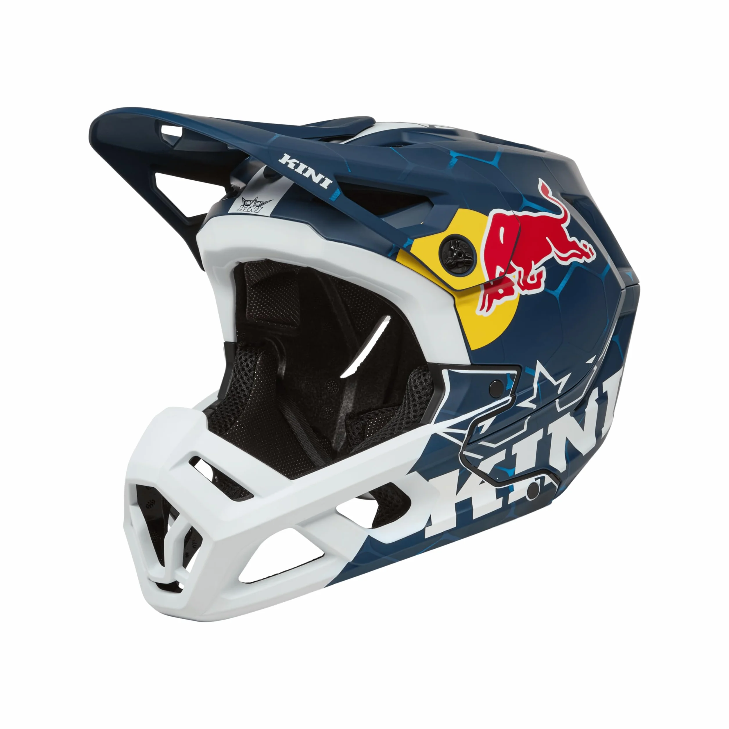 EC Kini Red Bull 1.0 - Casco de bicicleta de montaña (talla M, 57/58 cm), color azul y blanco