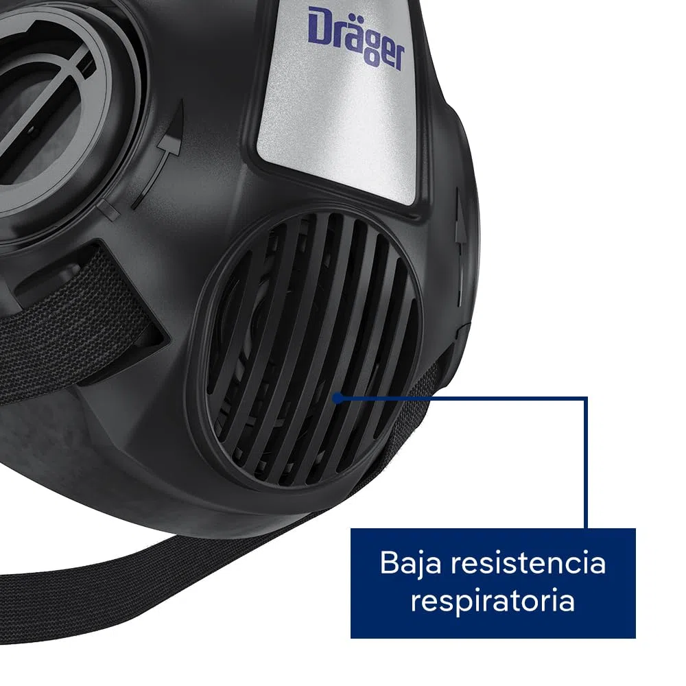 Dräger X-plore 3500 media máscara | Tallas S, M, L | Respirador semimáscara reutilizable para uso con filtros de bayoneta reemplazables