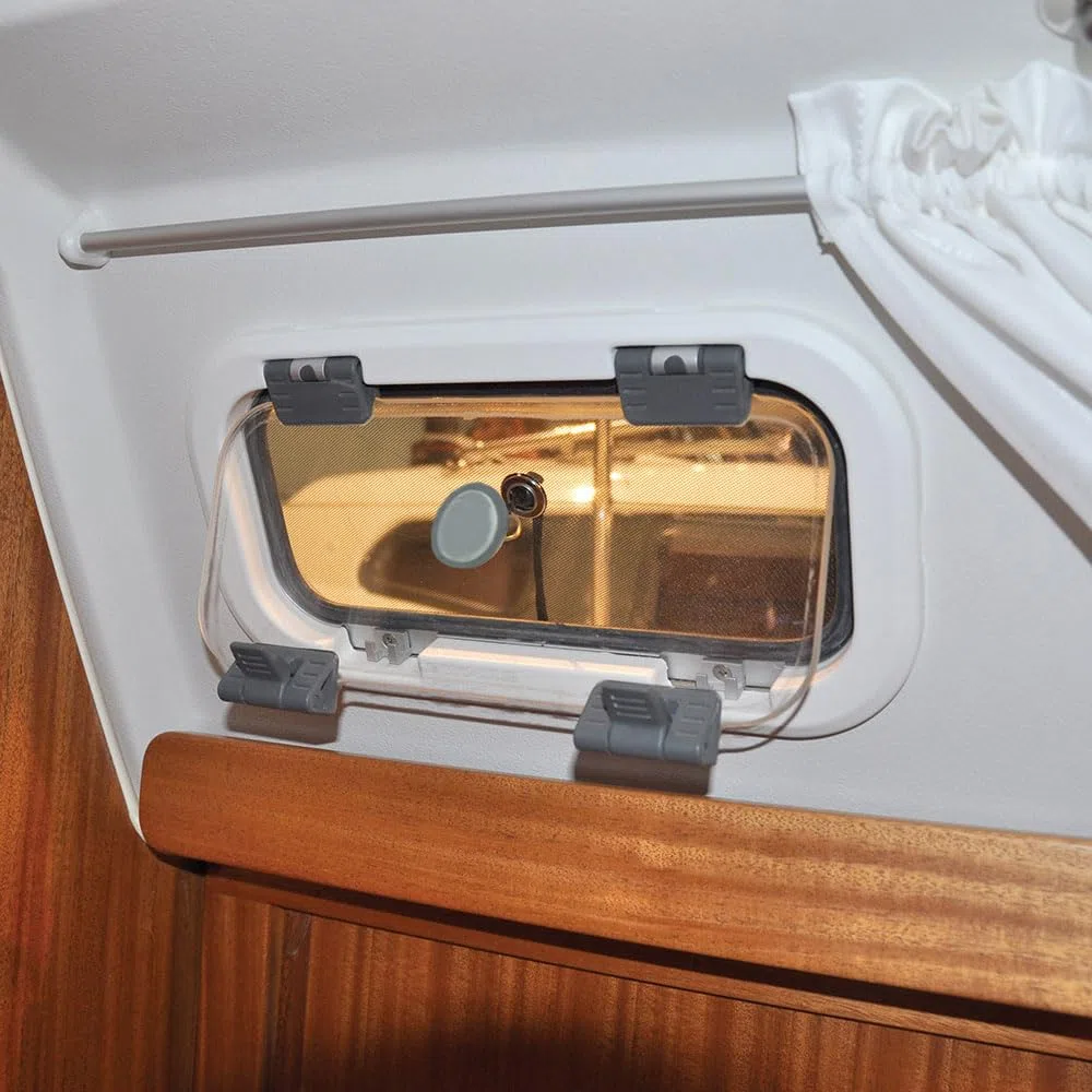 Mosquitera para portlights de Barco, de tamaño Universal, se Monta Desde el Interior con imán, se Adapta a Todas Las Marcas (#1430, 2 Unidades) Portilla no incluida